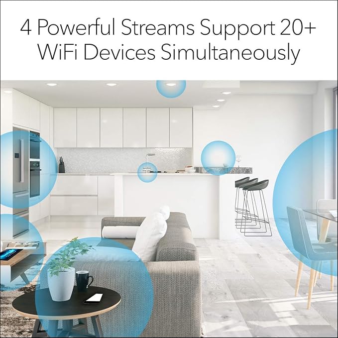 NETGEAR EAX15-100NAR AX1800 Dual-Band WiFi 6 Mesh Extender Wall Plug - Image 4