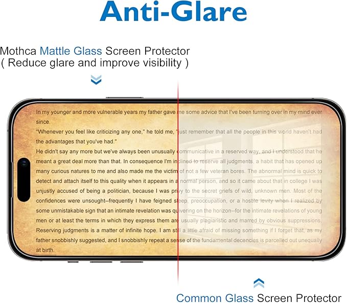 Mothca 2 Pack Matte Glass Screen Protector - Image 3