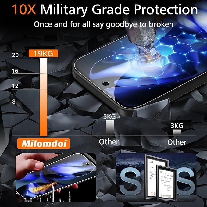 Milomdoi 3 Pack Tempered Glass for Google Pixel 9A Screen Protector - Image 3