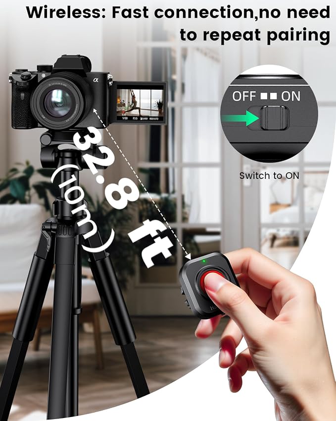 Wireless Rechargeable Camera Video Recording Remote Control, One-Press Video - Image 3