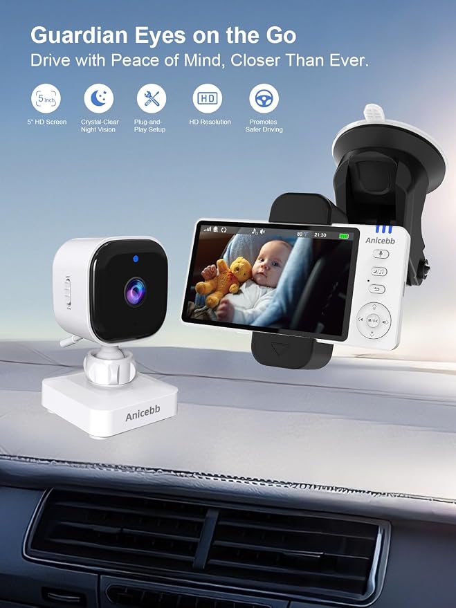 Wireless Baby Car Camera with 1080P Night Vision, Auto On/Off - Image 7