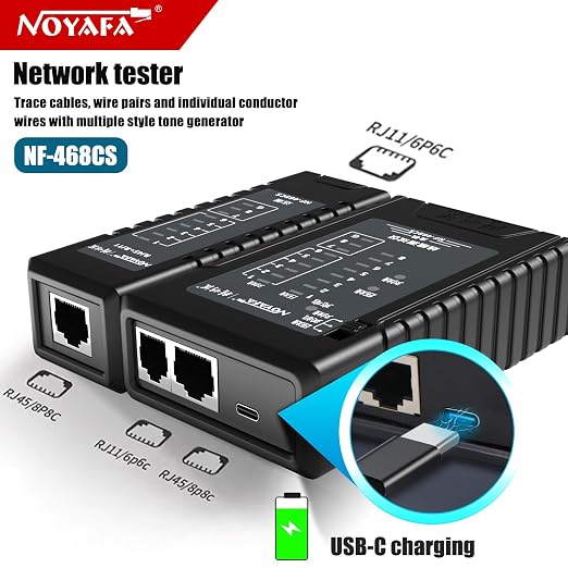 NOYAFA Network Cable Tester for RJ45, RJ12 /Cat5, Phone Line Cat3, Ethernet - Image 9