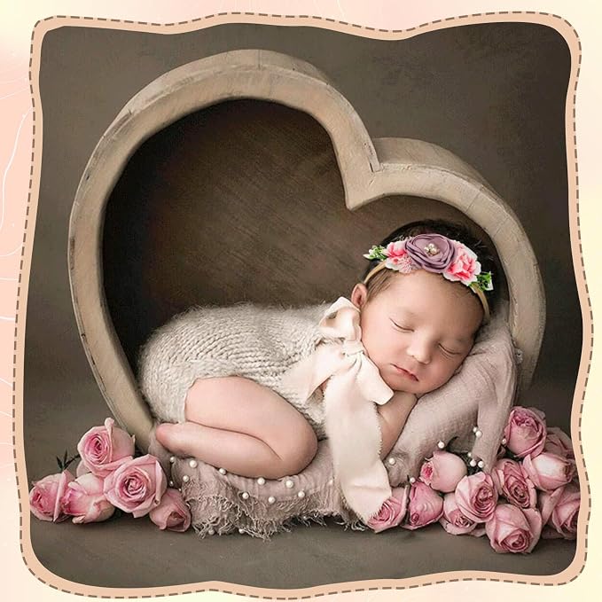 Buryeah 7 Pcs Baby Photoshoot Props Wrap Kit Includes 3 Pcs 66.9 x 35.4'' - Image 6