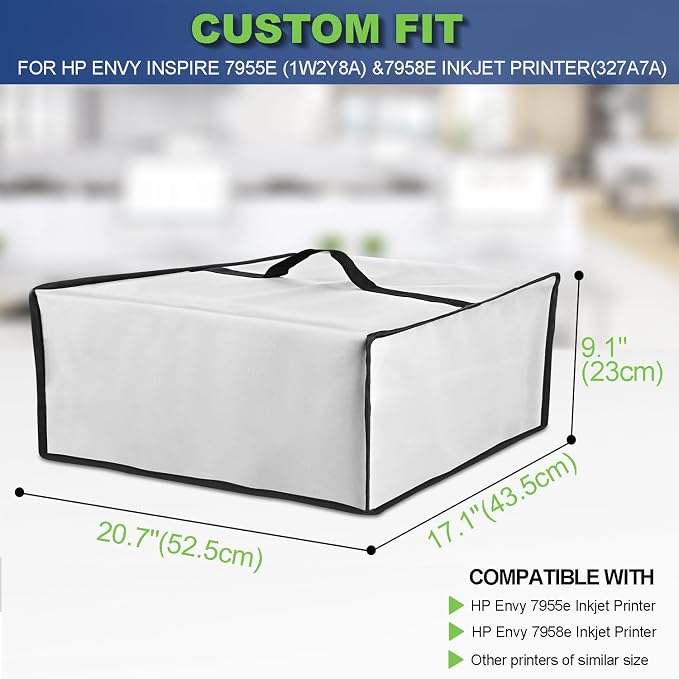 Printer Cover for HP Envy Inspire 7955e/7958e Inkjet Printer, Waterproof - Image 2