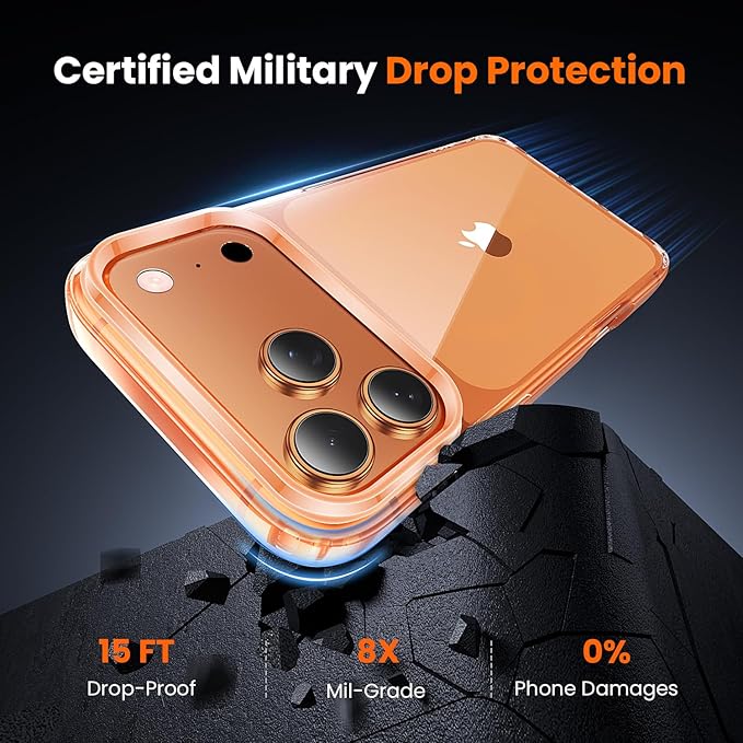 toushion 3 in 1 for iPhone 17 Pro Case Clear, Screen Protector *1 & Camera Lens - Image 3