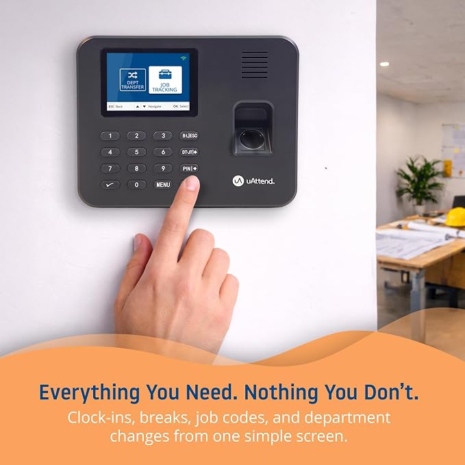 uAttend RE2000 Biometric Time Clock - Image 3