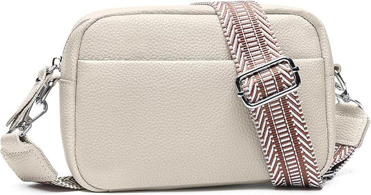 Small Crossbody Bags for Women Genuine Leather, Guitar Strap Shoulder Handbag by Utenwat