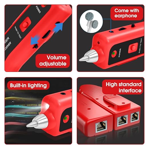 Cable Tracer Ethernet Network Cable Tester RJ45 RJ11 - Image 7