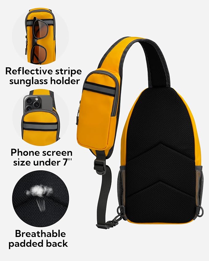 WATERFLY Crossbody Sling Backpack Sling Bag Travel Hiking Chest Bag Daypack - Image 6