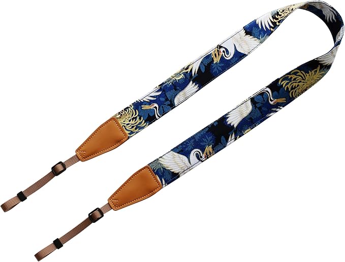 Original Design Personalized Adjustable Camera Strap Chrysanthemum & Crane in - Image 2