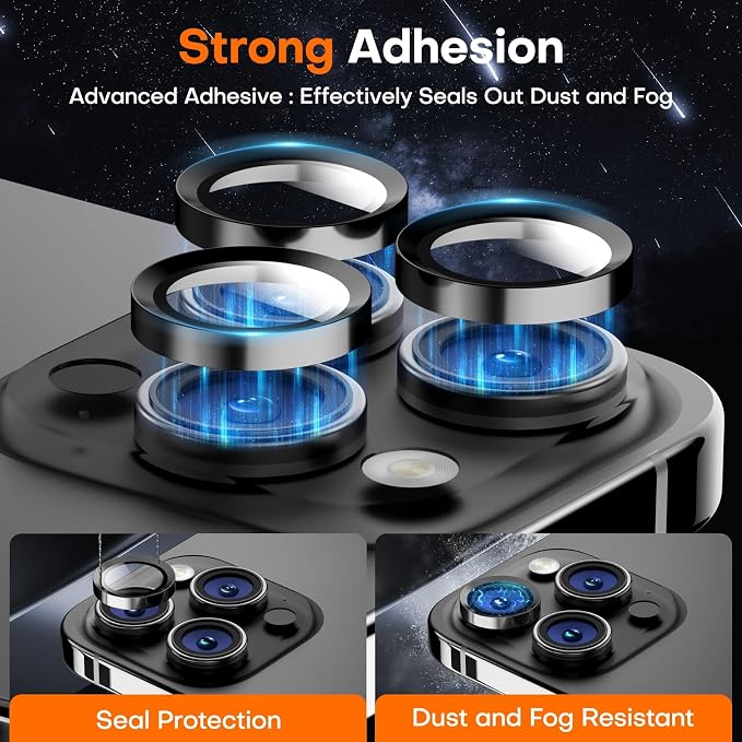 for iPhone 16 Pro/iPhone 16 Pro Max Camera Lens Protector, Tempered Glass - Image 4