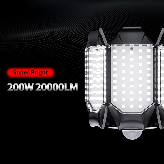 Motion Sensor Garage Light, 20000LM 200W Garage Lights Ceiling Led Motion - Image 5