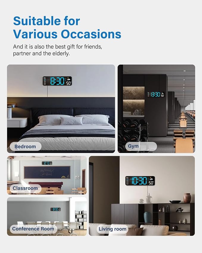 Digital Wall Clock, Digital Clock Large Display - Image 8