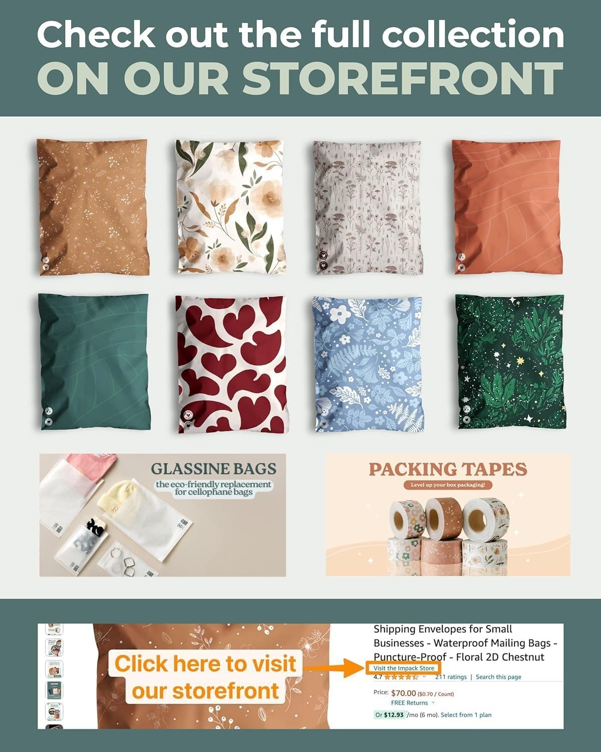Poly Mailers 6x9-25 Pack Biodegradable Shipping Bags for Stationery and Small Accessories - Impack Self-Seal Waterproof Thick Mailing Envelope for Small Items - Tidal Terracotta