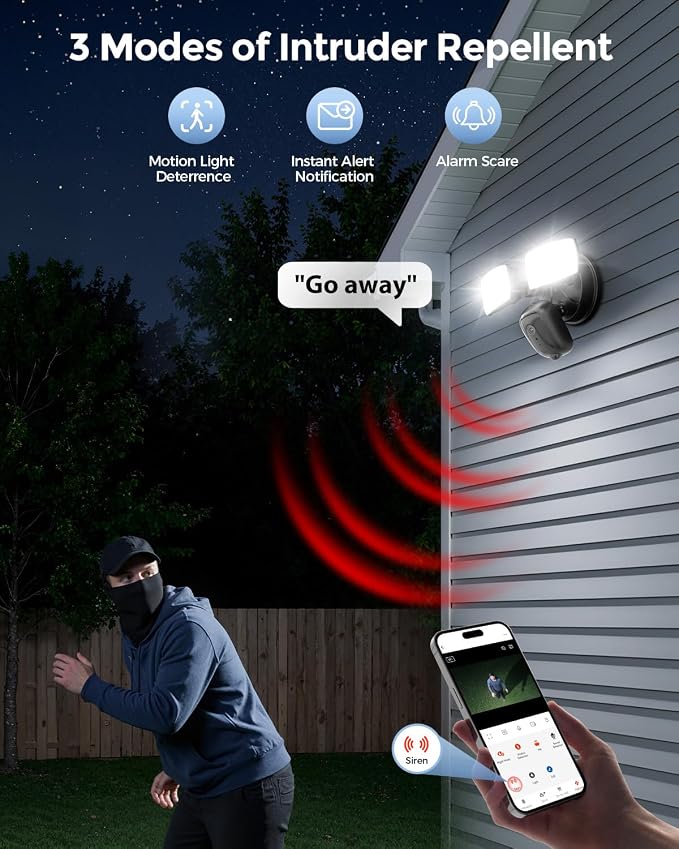Onforu 2K Hardwired Floodlight Camera, 3500LM Motion Activated Outdoor Security - Image 7