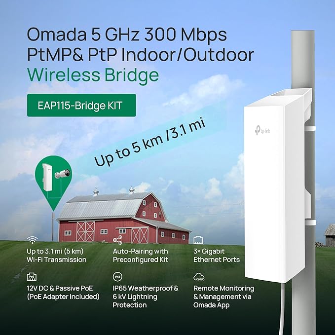TP-Link Omada Point to Point Wireless Bridge Outdoor - Image 2