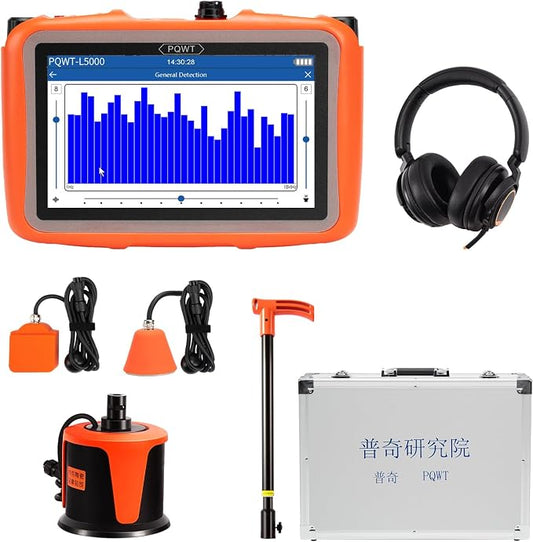 Indoor/Outdoor Underground Water Leak Detector, 5m Depth Plumber Leak Detector by PQWT