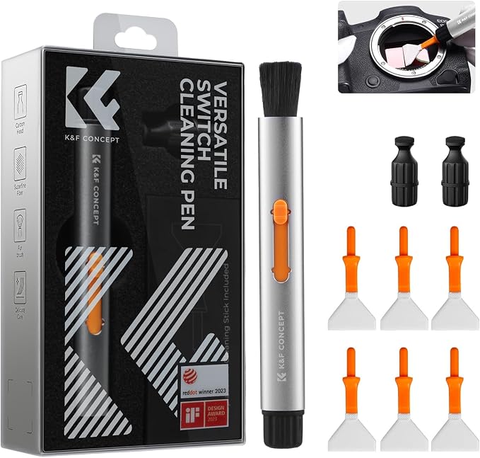 K&F Concept Versatile Switch Lens Cleaning Pen, Replaceable Pen Tip by KFCONCEPT