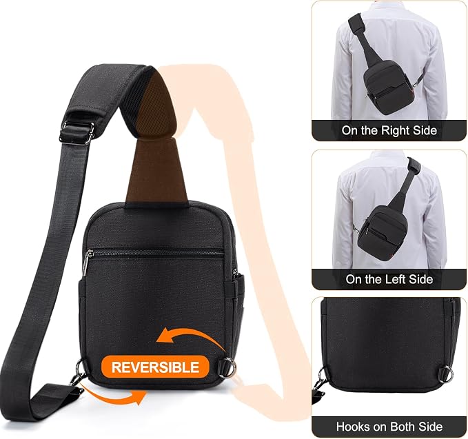 Cwatcun Camera Sling Bag Compact Small Camera Case, Waterproof Canvas Crossbody - Image 8