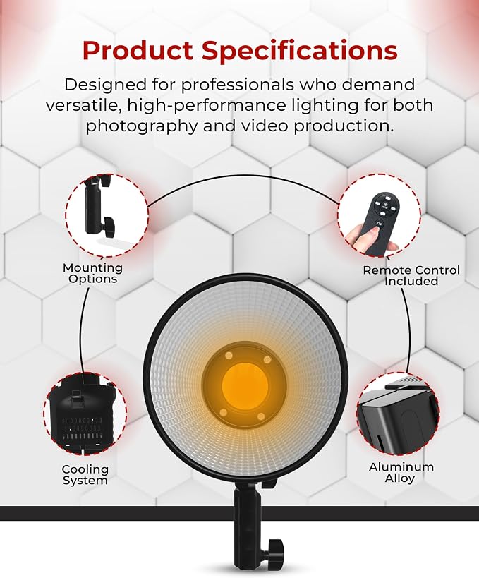 REFLEX CAMERA Professional 80W Handheld LED Photography Light – Portable Studio - Image 3