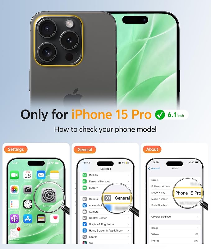 FNTCASE for iPhone 15 Pro Case: Translucent Matte Cases - Image 2