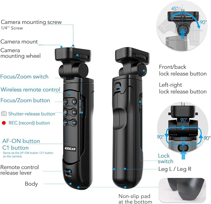 AODELAN Wireless Shooting Grip Tripod - Image 7