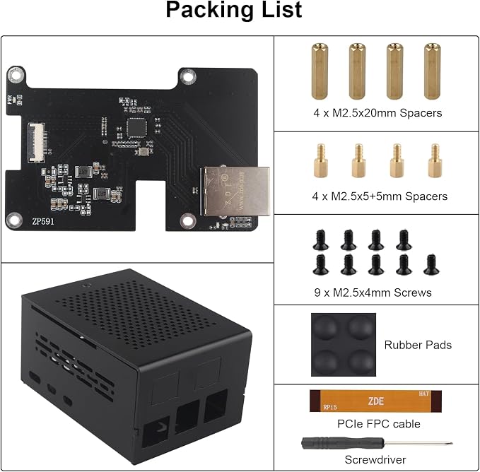 ZDE ZP591 PCIe to 2.5G Ethernet Network Port HAT Expansion Board 2.5GB 2.5GBE - Image 6
