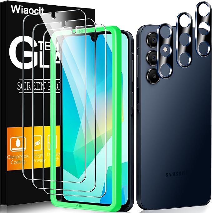Wiaocit 3 Pack Tempered Glass Screen Protector by Wiaocit