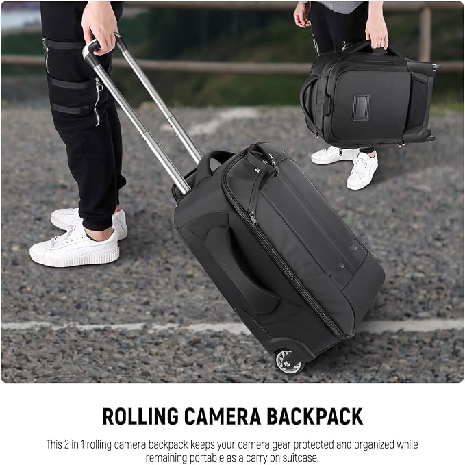 Neewer Convertible Rolling Camera Backpack - Image 2