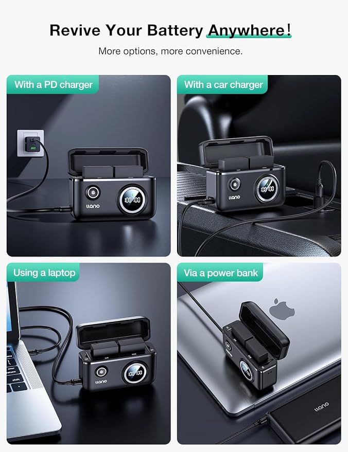 llano 2-Pack NP-W126S Batteries and 18W Fast Dual USB Charger - Image 8