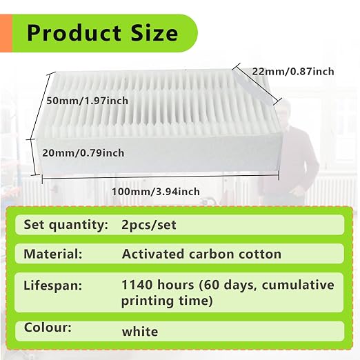2PCS 3D Printer Air Filter Cartridge - Image 3