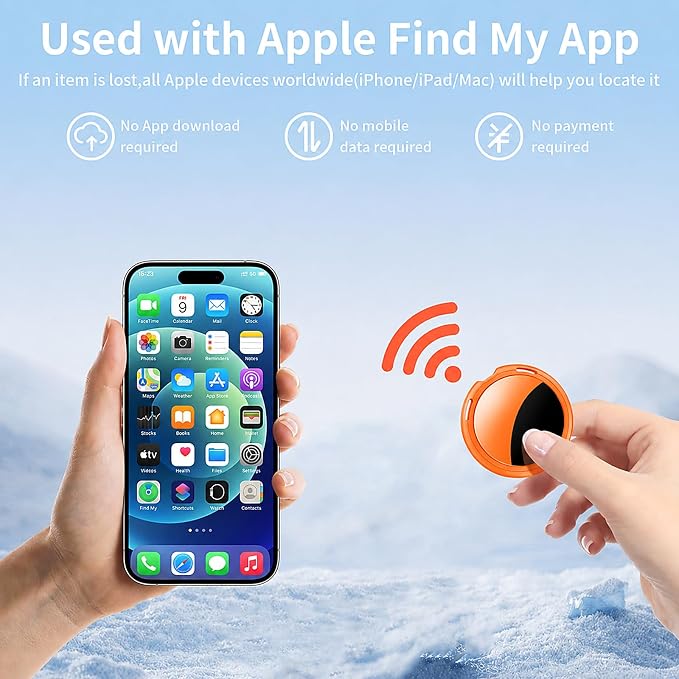 2 Pack Tracker Tags Pair with Apple Find My Bluetooth Air Smart Tags Key Finder - Image 4