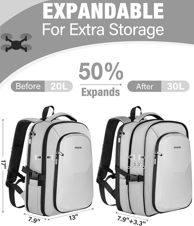 PEKREWS Mini 4 Pro Case, Mini 3/4 Pro Waterproof Hard Carrying Case, Large - Image 6
