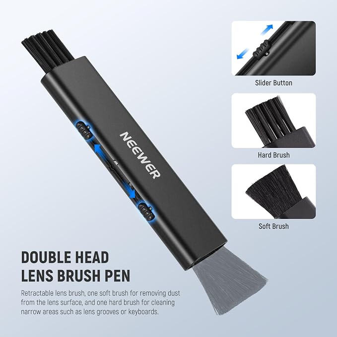 NEEWER 2 in 1 Camera Lens Cleaning Kit, 1x Lens Brush Pen + 1x Cleaning Cloth - Image 3