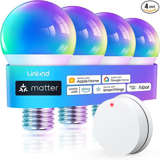 Linkind Matter Smart Light Bulb, WiFi Smart Bulbs by Linkind