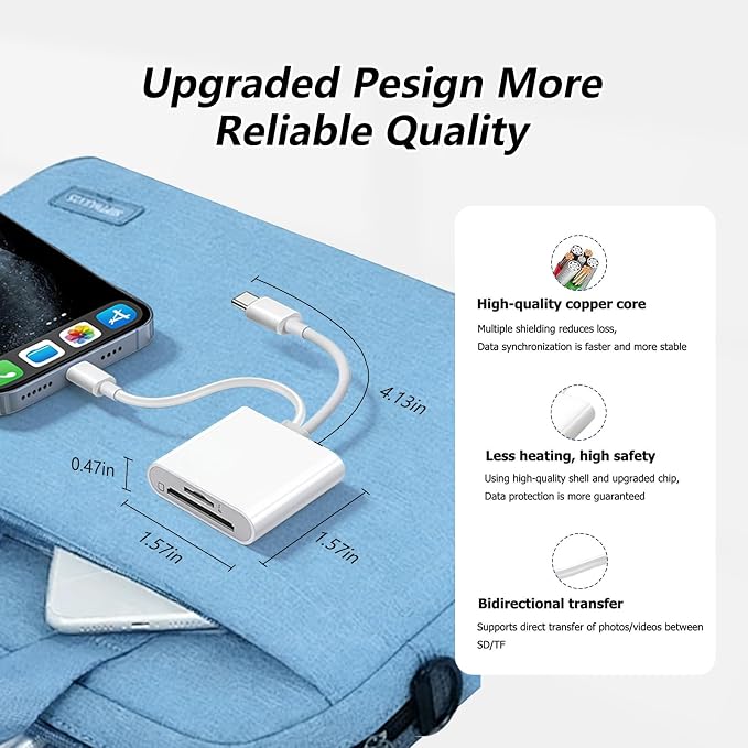 2IN2 SD Card Reader, USB C SD Card Reader - Image 7