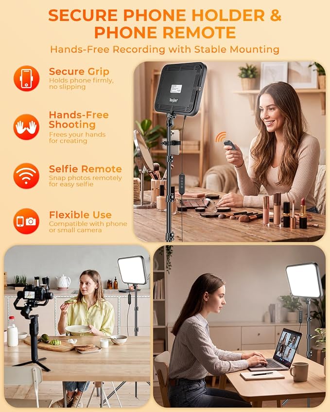 Torjim 12 Inch Video Light Kit for Creators, 30W High Brightness Studio Lights - Image 7