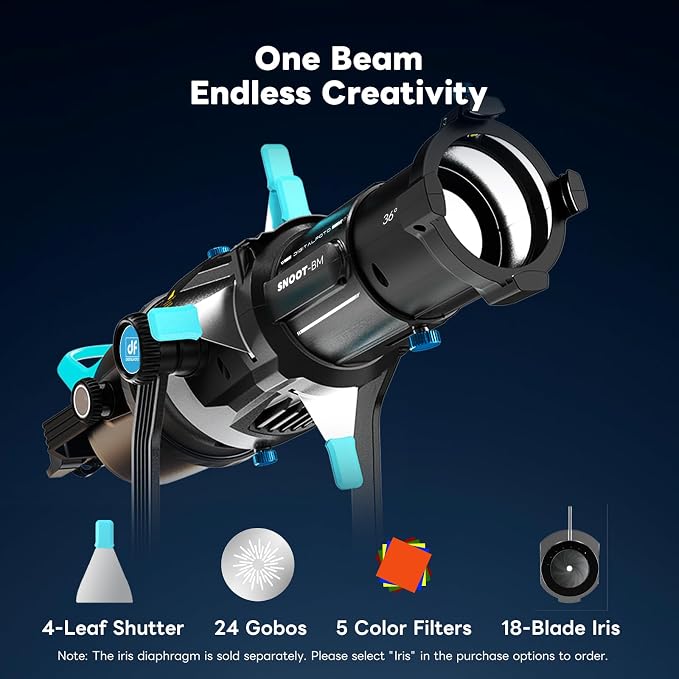 Bowens Mount Optical Snoot Photography, Spotlight Snoot Gobos kit - Image 8
