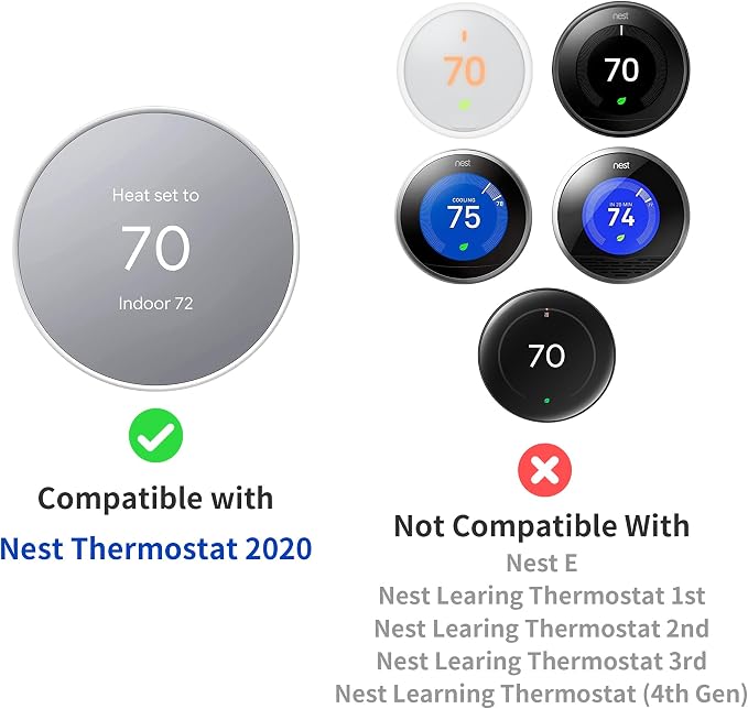 Compatible with Google Nest Thermostat 2020 Wall Plate Cover - Image 2