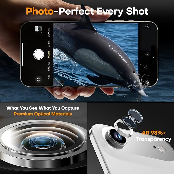 Camera Lens Protector for iPhone Air, Tempered Glass Metal Individual Camera - Image 5