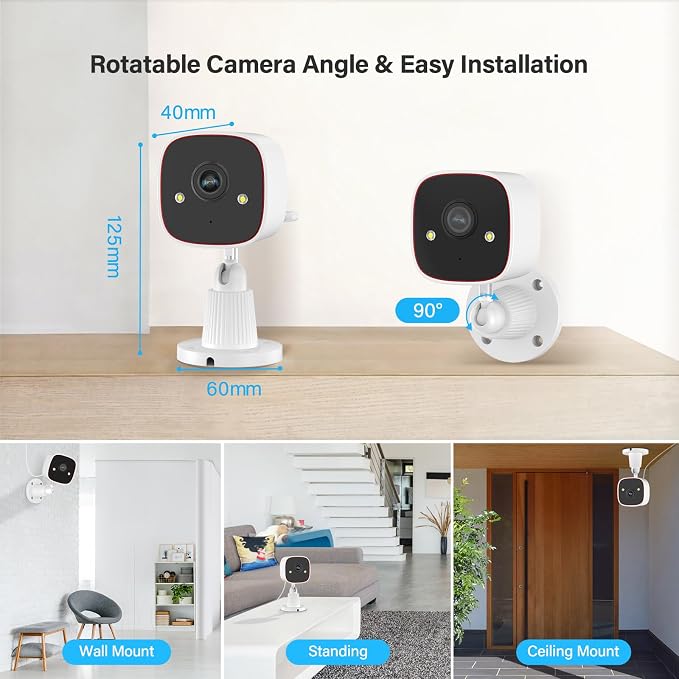Jennov 2K WiFi Security Camera Indoor/Outdoor, Plug-in Home Surveillance Cam - Image 9