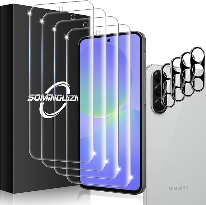 4+4 Pack for Samsung Galaxy A36 5G Screen Protector & Phone Camera Lens by SOMINGUIZN