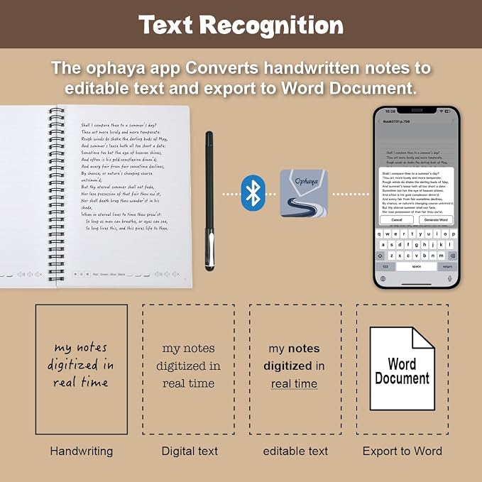 Ophaya Sync Smart Pen and A5 Notebook - Image 4