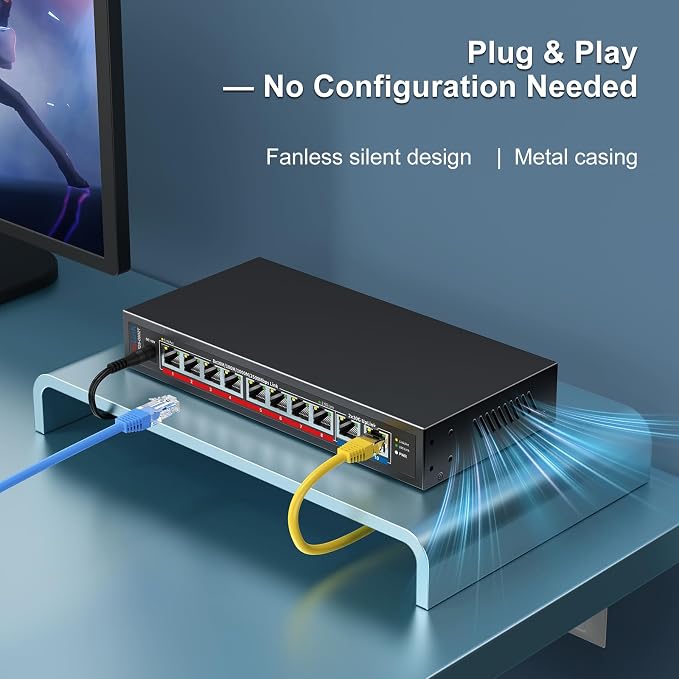 10Gb Ethernet Switch with 8 x 2.5GbE RJ45 + 2 x 10GbE RJ45 Ports, VunLink 10 - Image 5