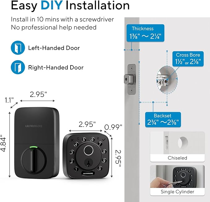 ULTRALOQ Bolt Fingerprint Smart Lock - Image 9