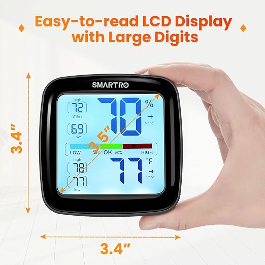 SMARTRO SC42 Professional Digital Hygrometer Indoor Thermometer Room Humidity - Image 7