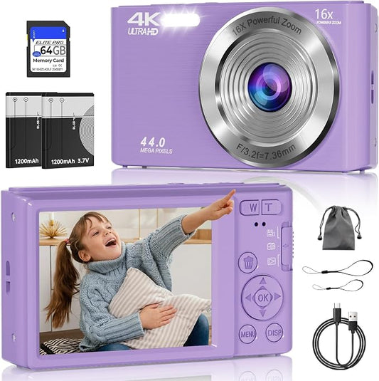 Digital Camera, FHD 4K Compact Cameras by CEYE