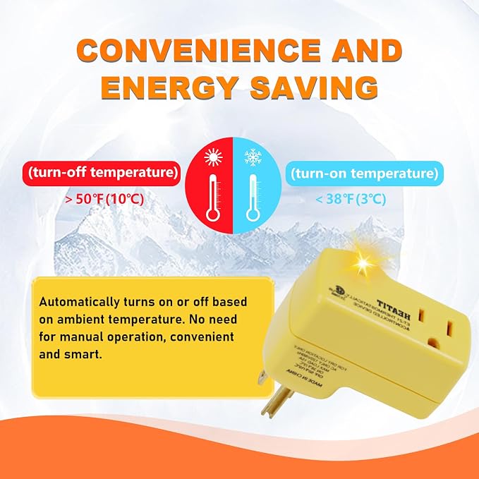 HEATIT ET-21 Freeze Thermostatically Controlled Outlet On at 38F /Off at 50F - Image 3