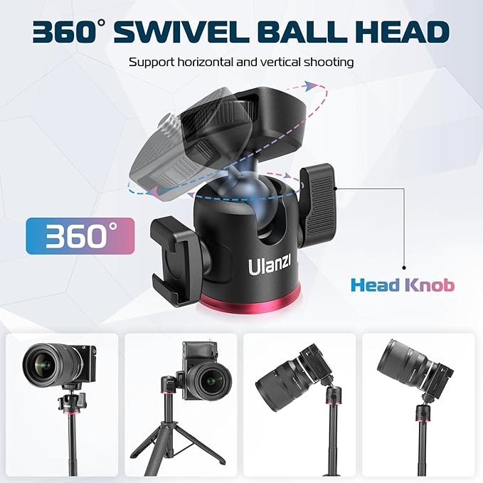 ULANZI MT-73 Extension Pole Tripod, Mini Selfie Stick Tripod Stand Handle Grip - Image 2