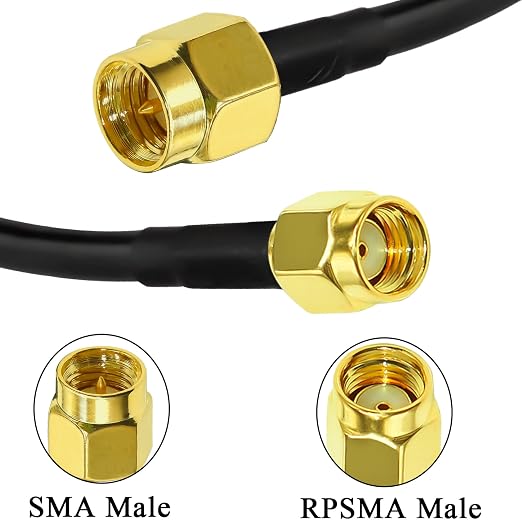 TUOLNK RG58 SMA Coax Cable, SMA Male to RP-SMA Male Antenna Extension Cable - Image 4